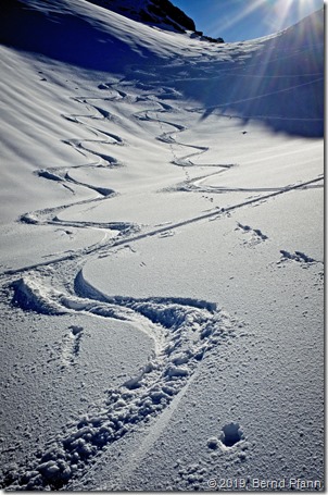 Abfahrt von Warther Horn, Sattel zum Karhorn