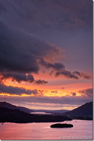 Sunset over Derwentwater