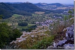 Beurener Fels mit der Burg Hohenneuffen