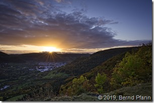 Sonnenaufgang auf der Wanne in Pfullingen