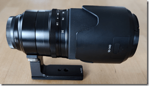 Fujifilm XF50-140mm mit Hejnar Objektiv-Fuß