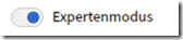 Einstellungen - Expertenmodus